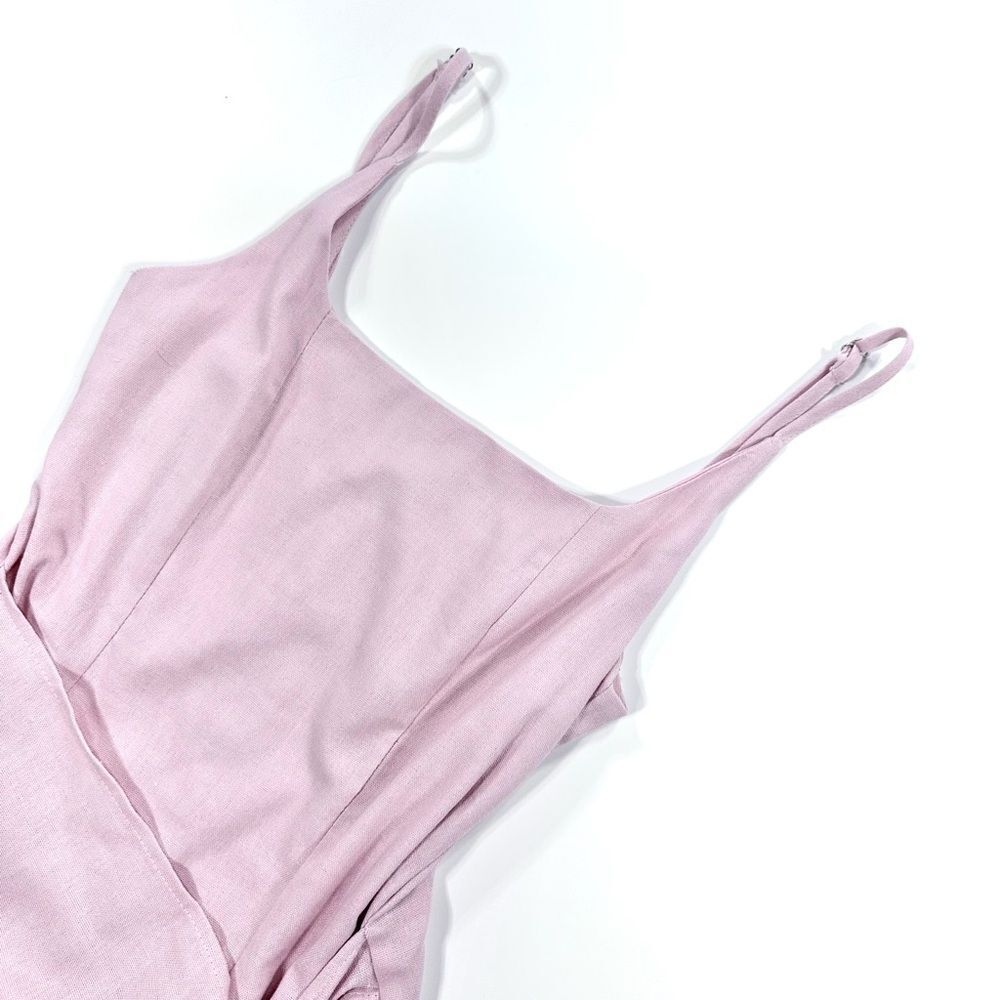 Princess Polly pink cotton spaghetti strap mini dress 2 - Picture 4 of 11
